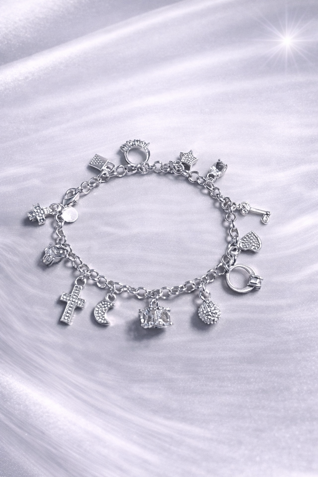 Armband Platinum Charms